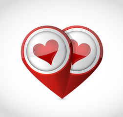 finding love pointer sign illustration design