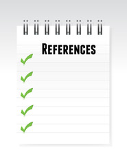 references notepad illustration design