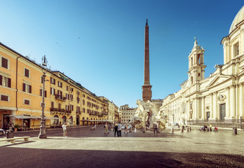 Fototapeta na wymiar Piazza Navona in morning time, Rome. Italy