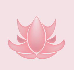 Stylized pink lotus flower vector, fiore di loto stilizzato rosa vettoriale