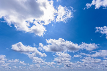 Naklejka na ściany i meble Beautiful blue sky white cloud and sunlight at summer in Thailand