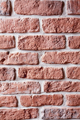 Natural red brick wall texture for background