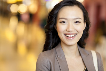 Elegant young woman smiling