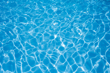 Blue and Bright  water surface  in swimming pool