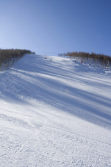 View of a ski lift in the distance
