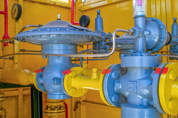 Piping systems, industrial equipment, interior - Gas station pip