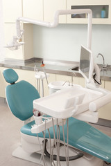 Treatment chair in dental clinic