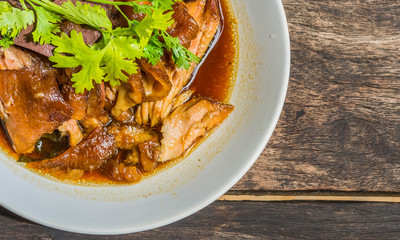 Thai Style pork leg pot stewed