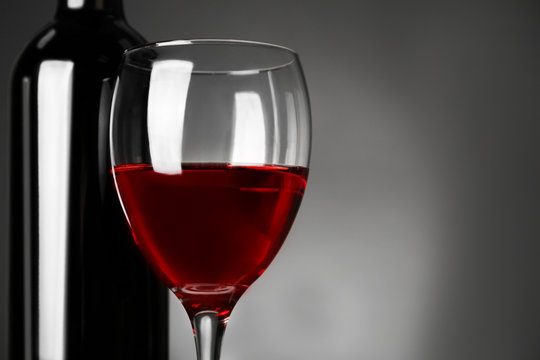 Wine on dark background closeup