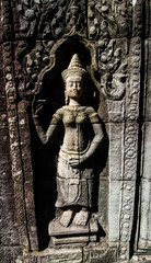 Bas-relief of Apsara dancing