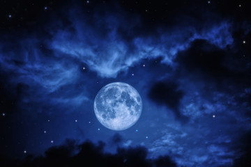 Naklejka na ściany i meble Sky with full moon