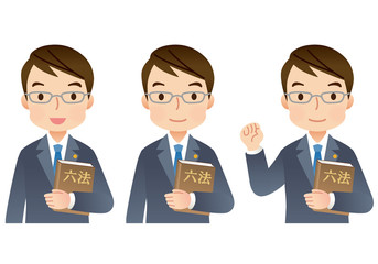 Fototapeta premium 弁護士 法律家 表情セット