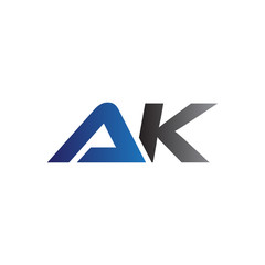 Simple Modern letters Initial Logo ak