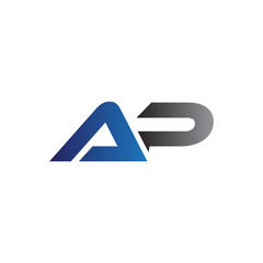 Simple Modern letters Initial Logo ap