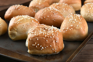 Fresh Baked Sesame Seed Dinner Rolls