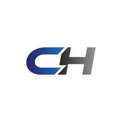 Simple Modern letters Initial Logo ch