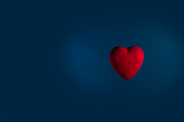 The heart float in space.Imagine for planet of love.