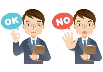 スーツの男性　専門家　回答