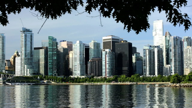 Vancouver harbor Waterfront Skyscrapers Residential apartments Canada