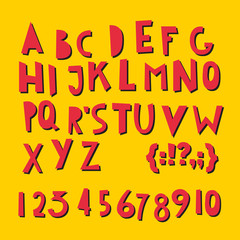 ABC Latin letters and numbers.
