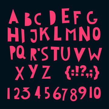ABC Latin letters and numbers.