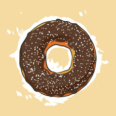 Sweet donut illustration