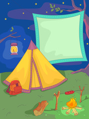 Camping Blank Banner
