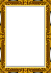 Gold Vintage Frame. Decorative Vector Frame with Place for Text, Picture or Design