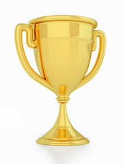 Golden trophy.