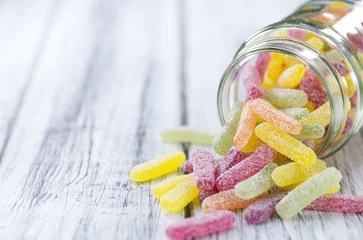 Crédence de cuisine en verre imprimé Bonbons Sweet and sour Gummi Candy