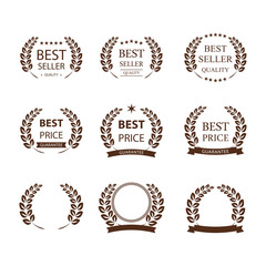 Best seller symbol set, vector