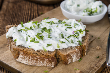 Slice of Bread with Herb Curd