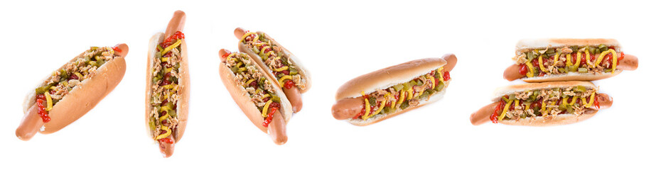 Hot Dogs isolated on white