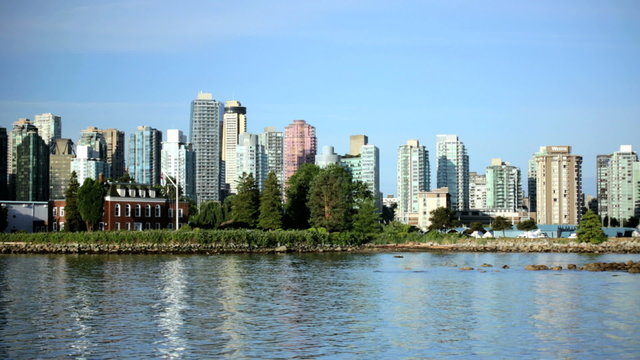 Vancouver Harbor Waterfront Metropolitan Skyscrapers Canada