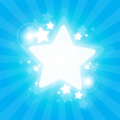 Blue stars frame - Fond &eacute;toil&eacute; bleu