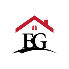 innitial letter logo with roof and window