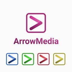 Logo template with an arrow