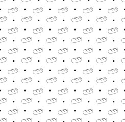 Seamless pattern with bread icon - 99396947