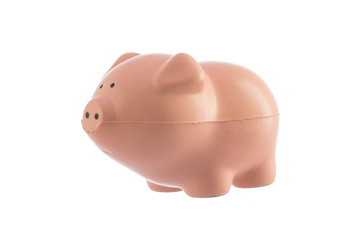 Piggy toy isolated on a white