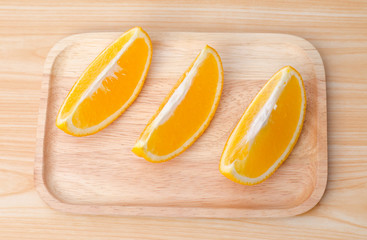 oranges on wood table