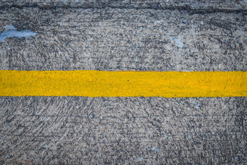 Asphalt with yellow road line