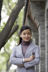 Businesswoman Holding A Cellphone