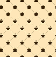Seamless pattern with coffee cup icon - 99397747