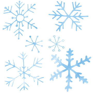 Snowflakes - hand drawn vector illustration