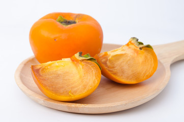 Persimmon fruit isolated on white background