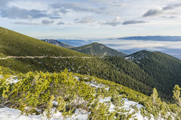 Montane landscape peaks.