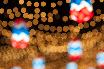 BANGKOK ,THAILAND - DECEMBER 27,2015: Colorful of lamp fastival on night scape for His Majesty the...