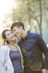 Fototapeta premium Happy young couple embracing