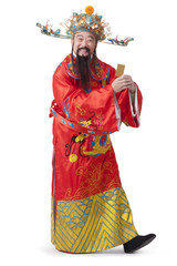 Chinese God of Wealth with credit card
