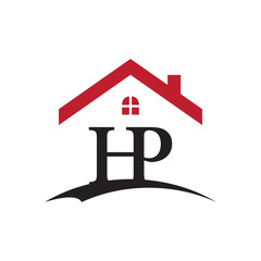 innitial letter logo with roof and window